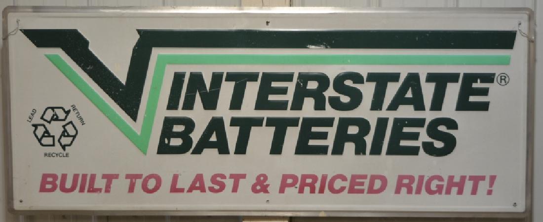 SST Embossed V Interstate Batteries Adv. Sign (1 of 2)