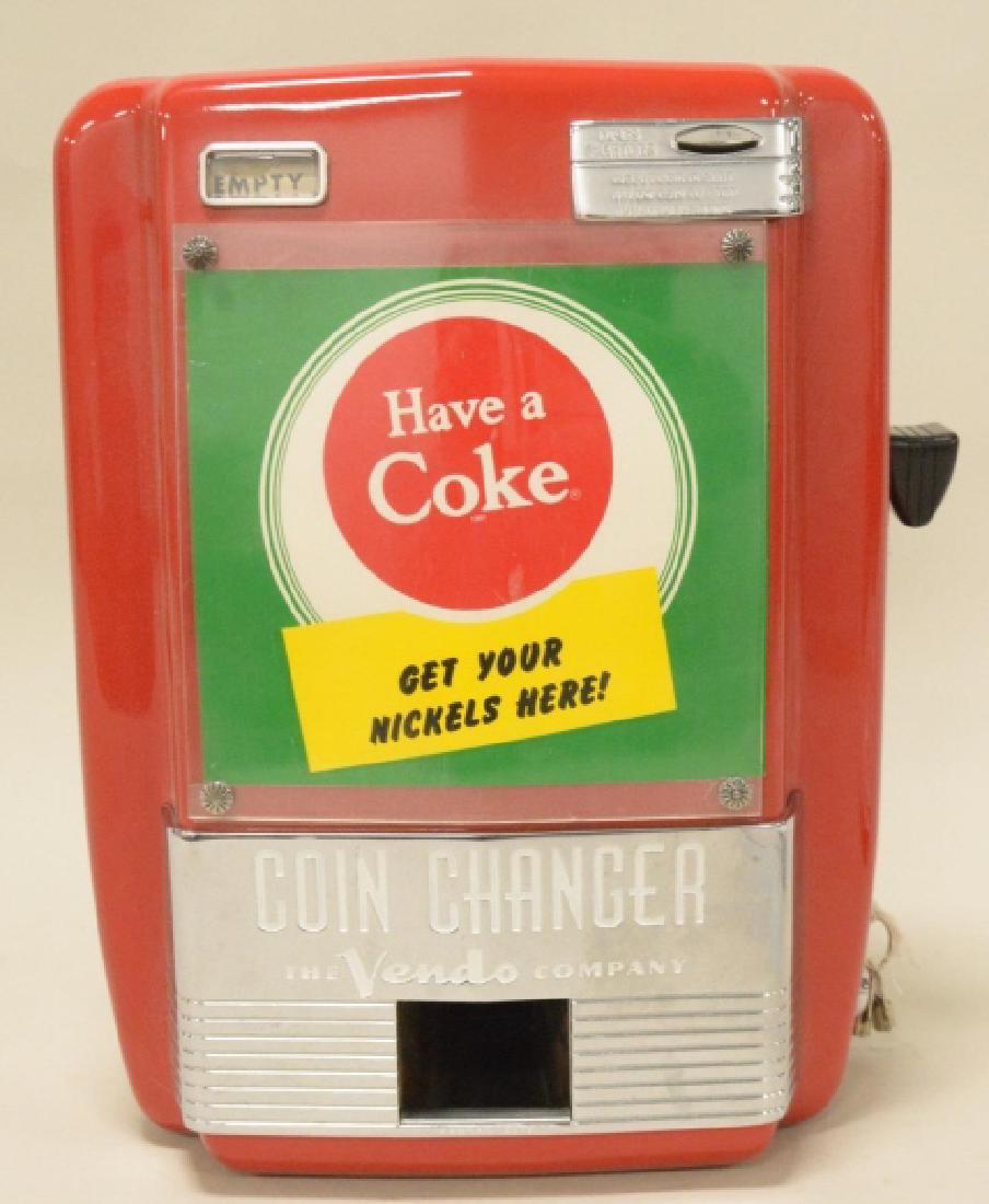 Have a Coke Vendo Coin Changer Machine with key (1 of 6)