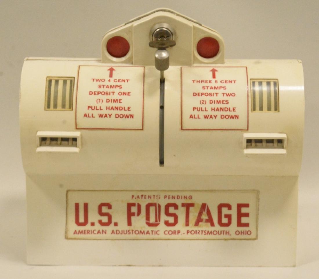 Adjustomatic US Postage Stamp Machine with key (1 of 4)