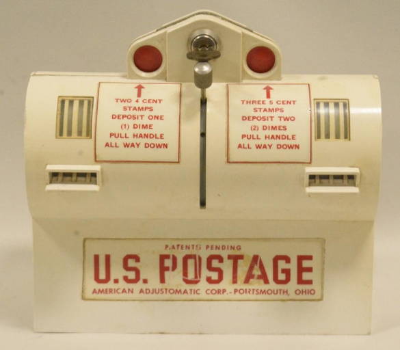 Adjustomatic Us Postage Stamp Machine With Key