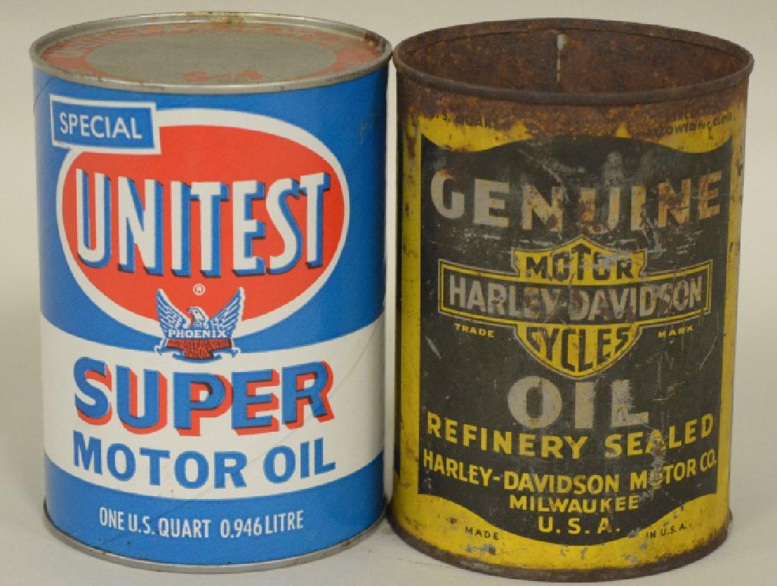 Lot Of Two One Quart Oil Cans / Harley Davidson (1 of 4)