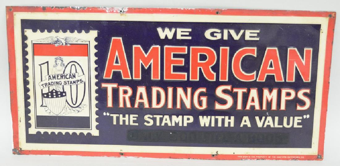 SST Embossed American Trading Stamps Adv Sign (1 of 3)