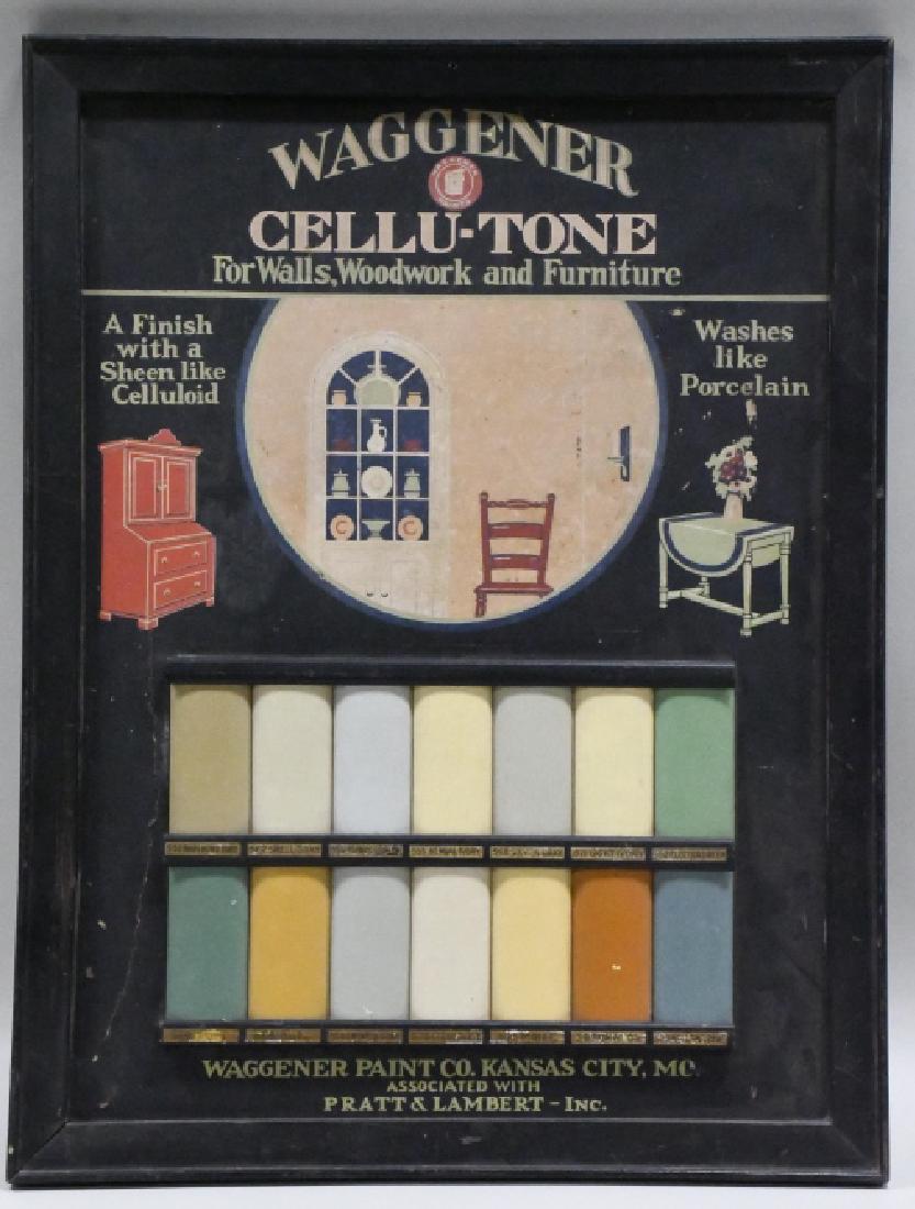 Early Waggener Paint Cellu-Tone Wood Adv Sign (1 of 4)
