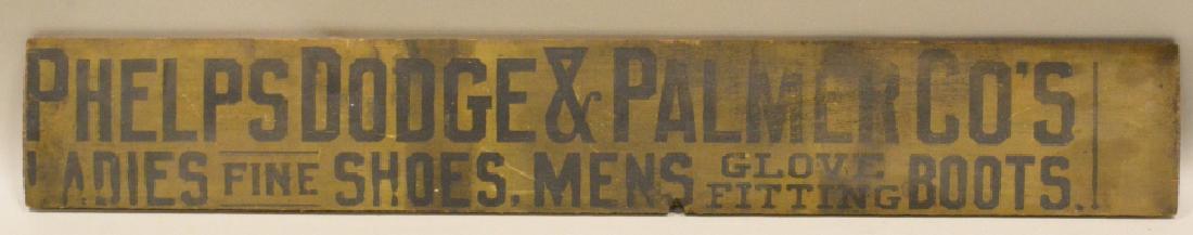 Phelps Dodge & Palmer Wood Painted Sign (1 of 5)