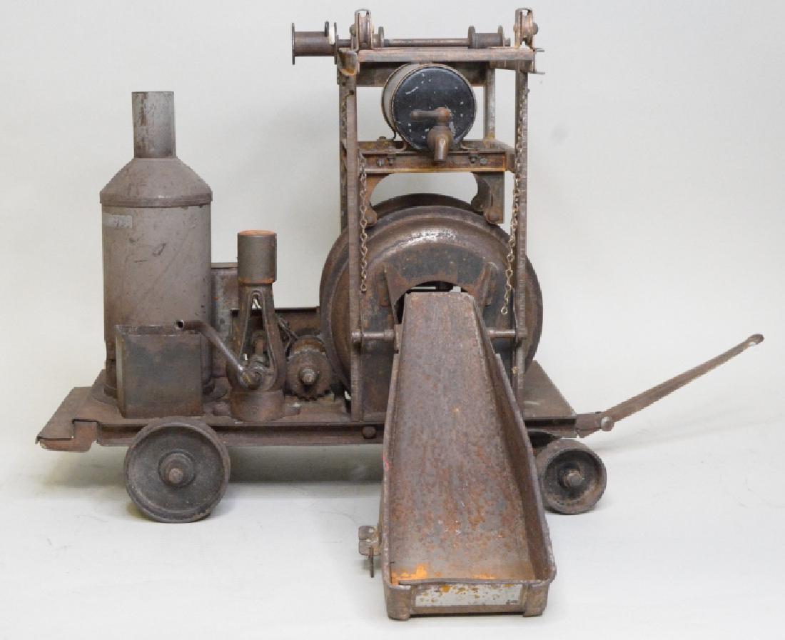 Original Buddy "L" Concrete Mixer: Nice original Buddy "L" pressed steel Concrete Mixer. In good condition with surface rust. Perfect restoration project. Measures approximately 16" tall x 13" wide x 15.75" long.