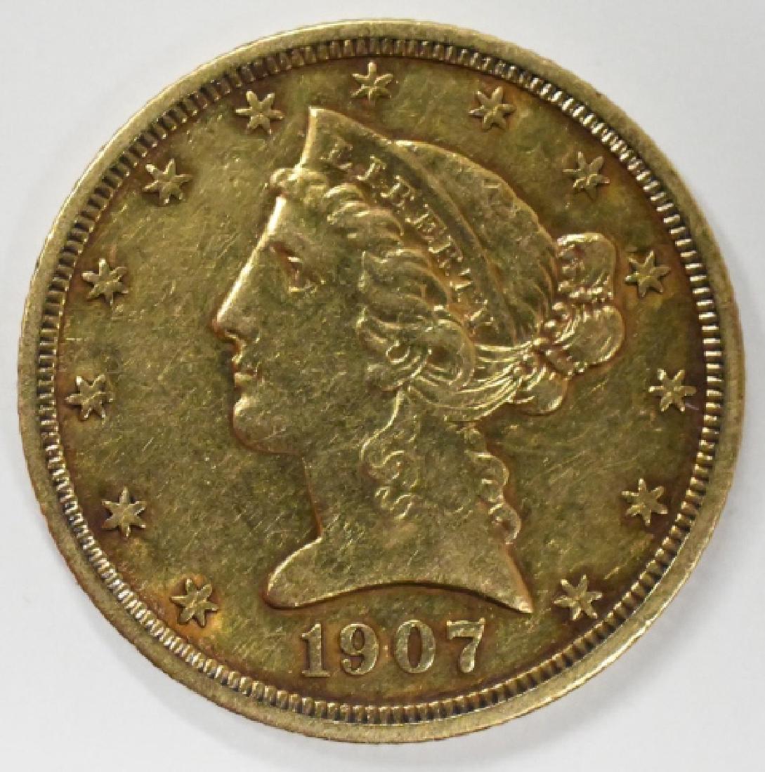 1907 $5 Liberty Head Half Eagle Gold Coin (1 of 2)