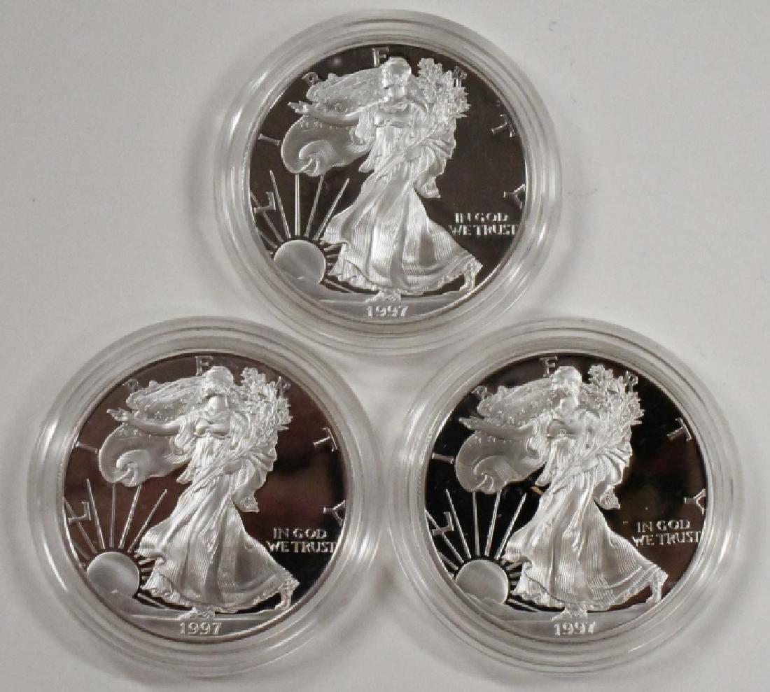 3- 1997-W Proof Silver Eagle Coins (1 of 2)