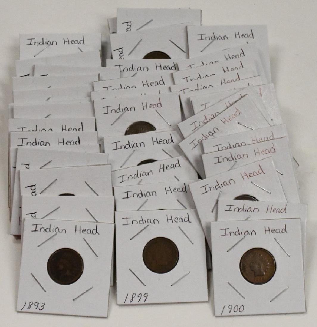 (45) 1890's & 1900's Indian Head Cents (1 of 3)