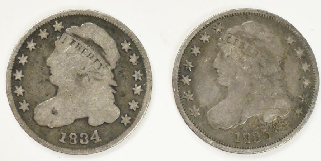 U.S. 1834 & 1835 Capped Bust Dimes (1 of 2)