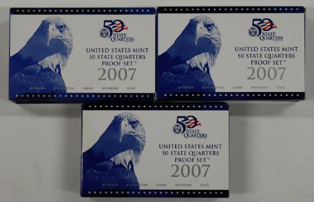 (9) 2007 U.S. Mint State Quarter Proof Sets (1 of 2)