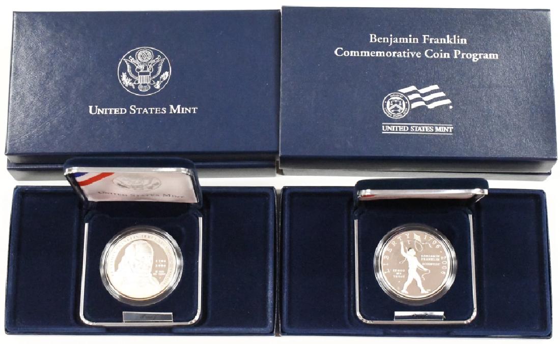 (2) 2006 Benjamin Franklin Proof Silver Dollars (1 of 3)