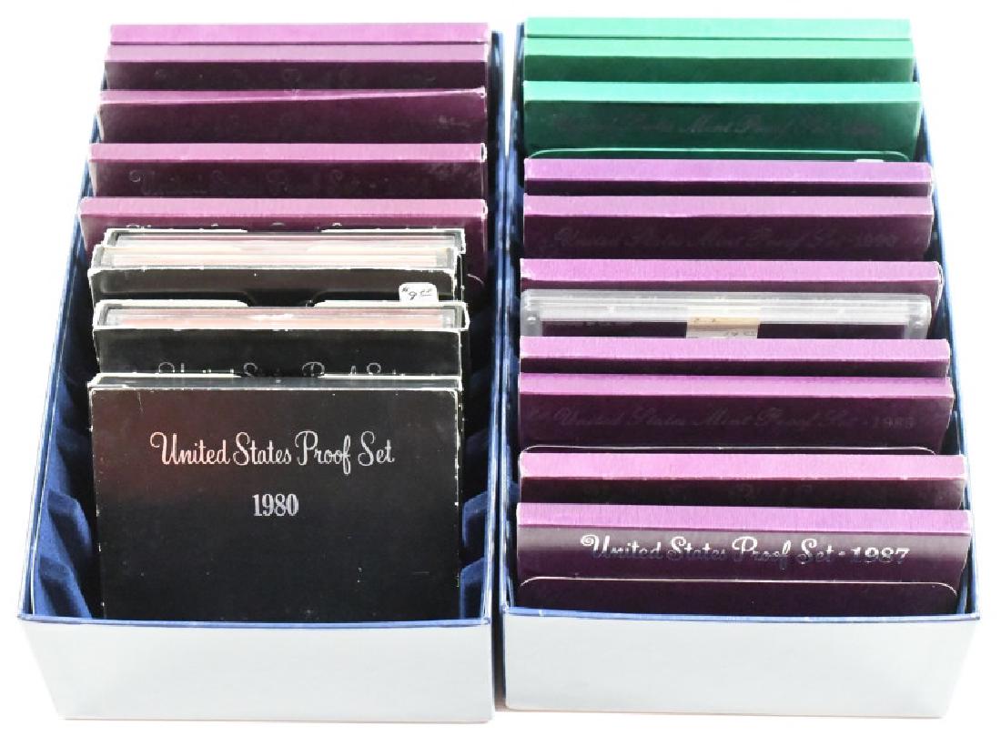 Lot Of 20 1980's & 90's US Mint Proof Sets (1 of 2)