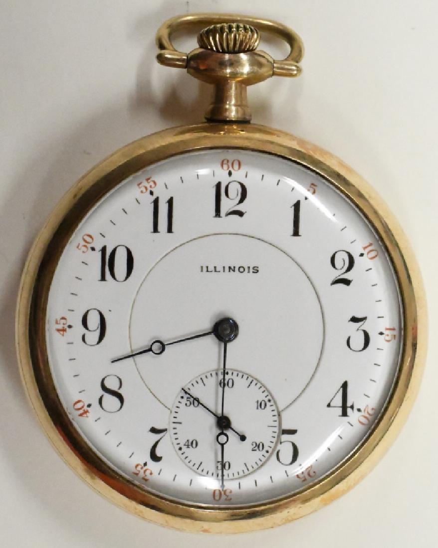 Illinois 15 Jewel Open Face Pocket Watch (1 of 3)