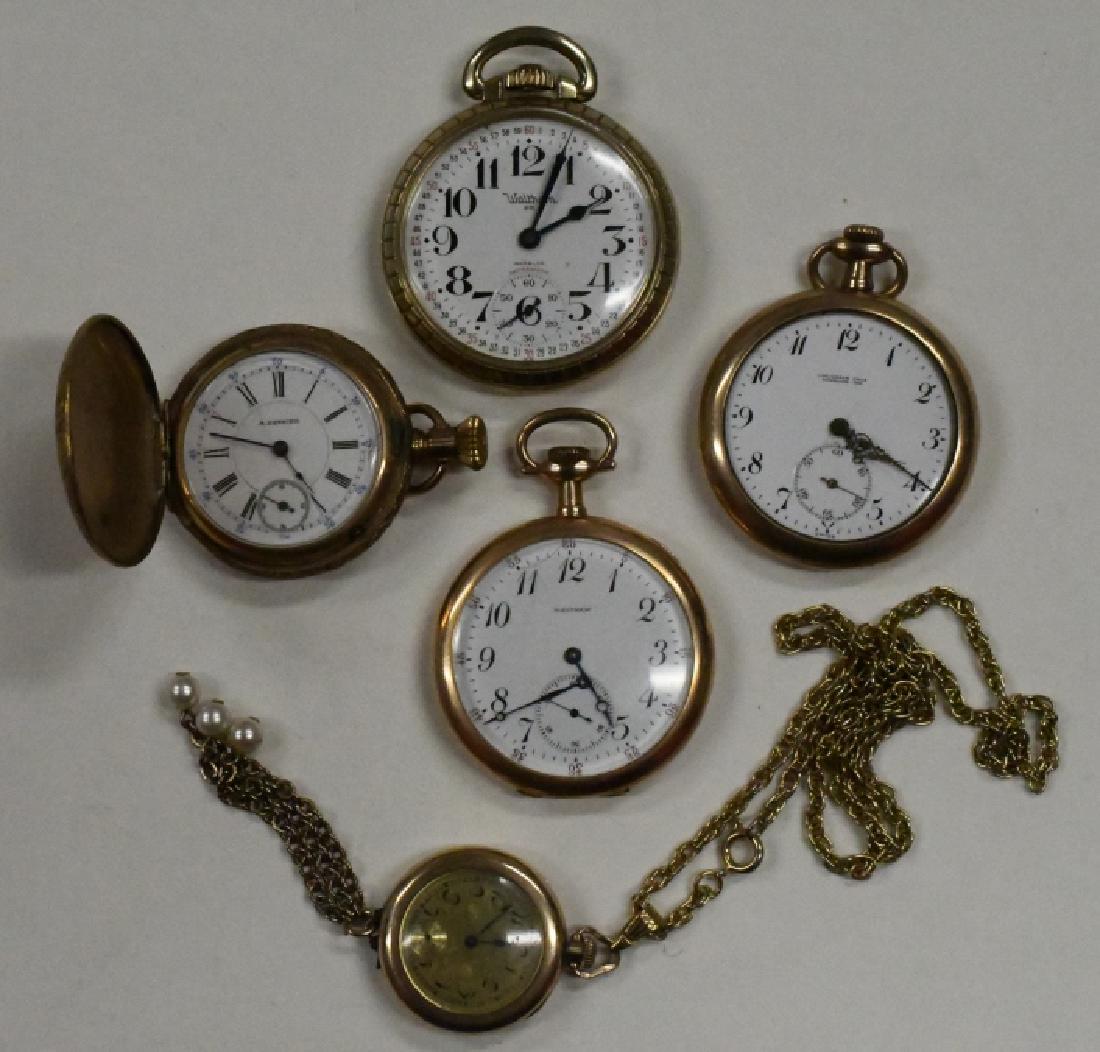 Five Vintage Pocket Watches For Parts Or Repair (1 of 7)