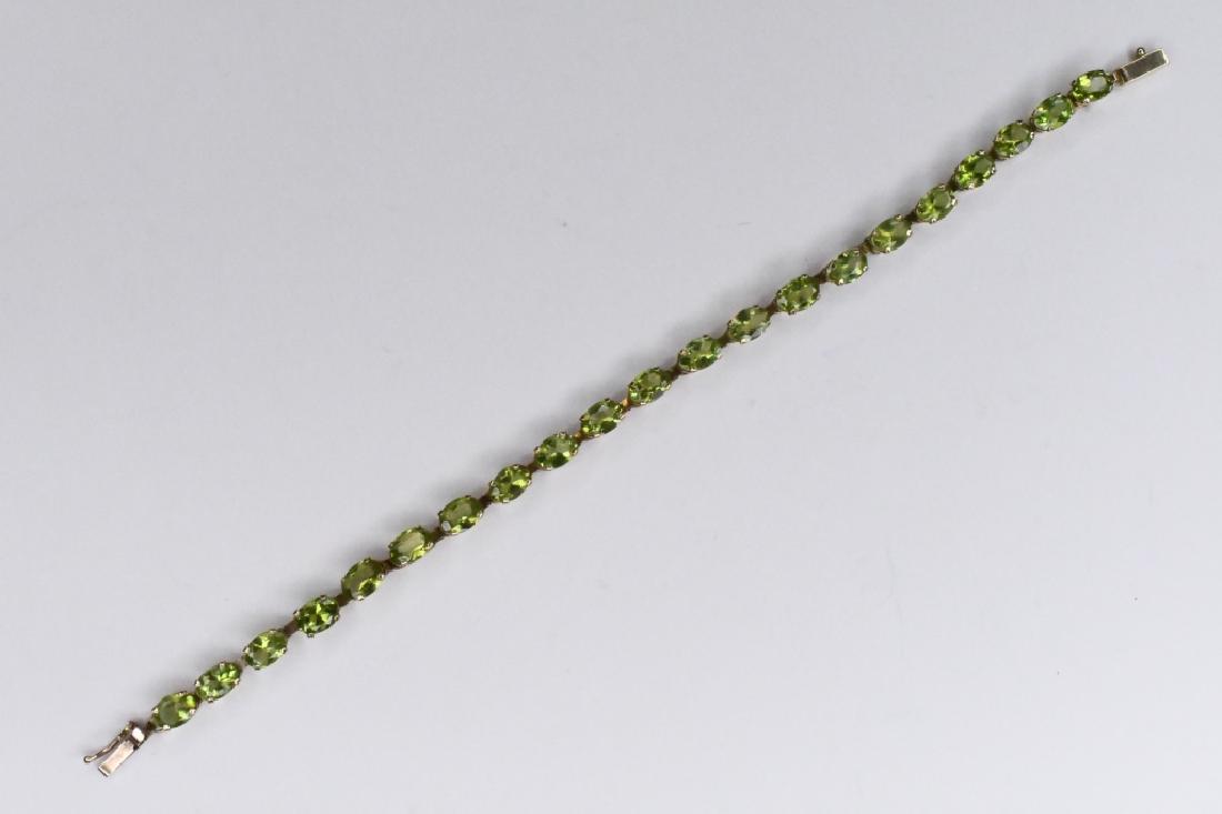 Ladies 14K Yellow Gold Peridot Bracelet (1 of 2)