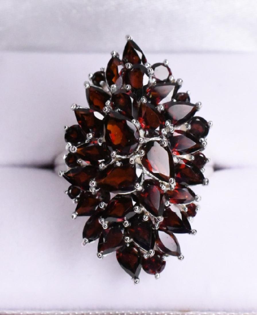8.12 ct Genuine Garnet Sterling Dinner Ring (1 of 2)
