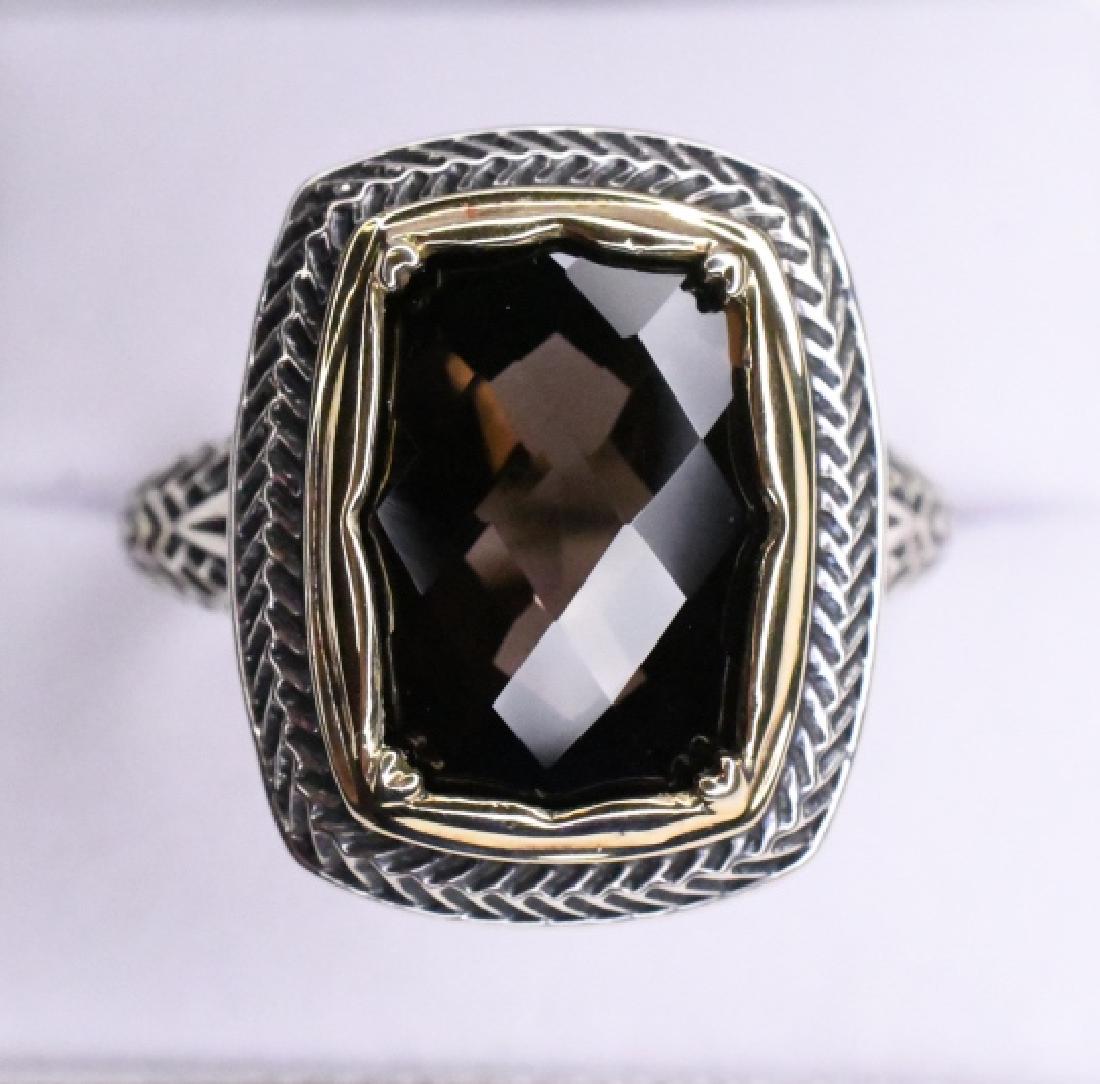 Genuine Smokey Topaz Dinner Ring (1 of 2)
