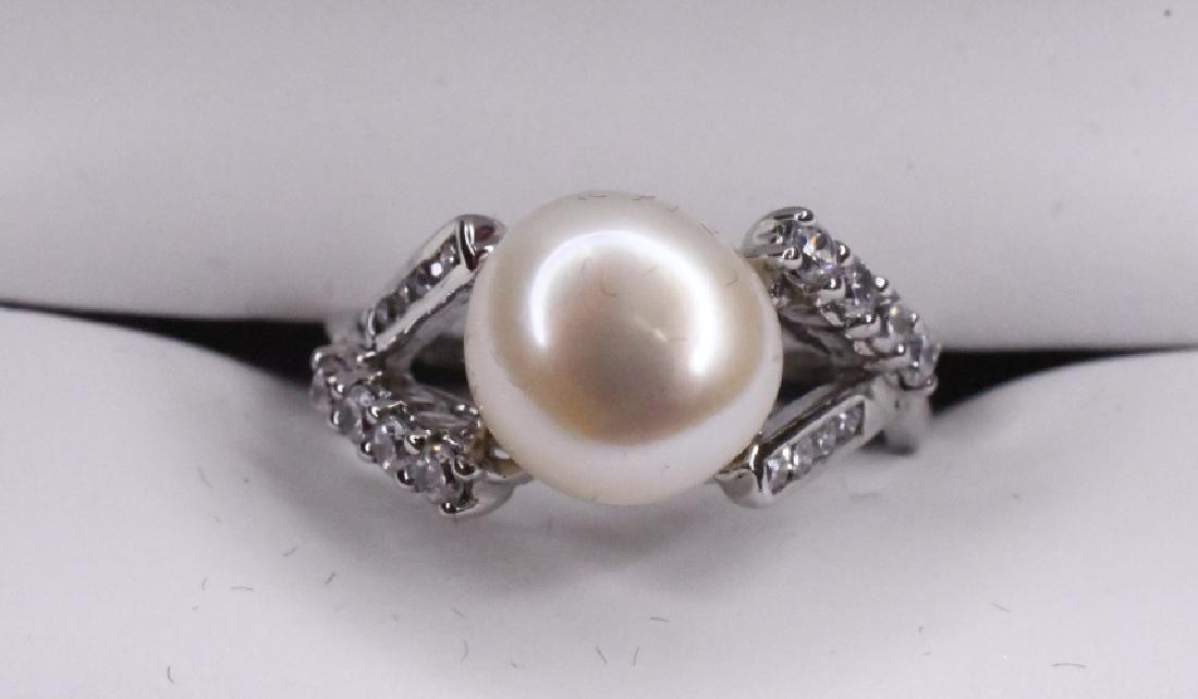 Pearl Sterling Dinner Ring (1 of 2)