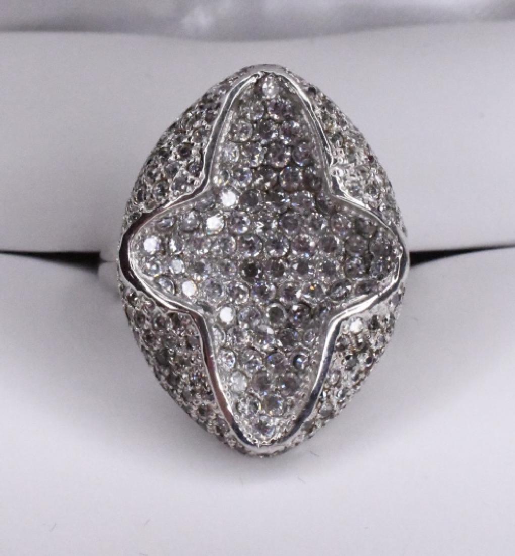 White Topaz Pave Sterling Dinner Ring (1 of 2)