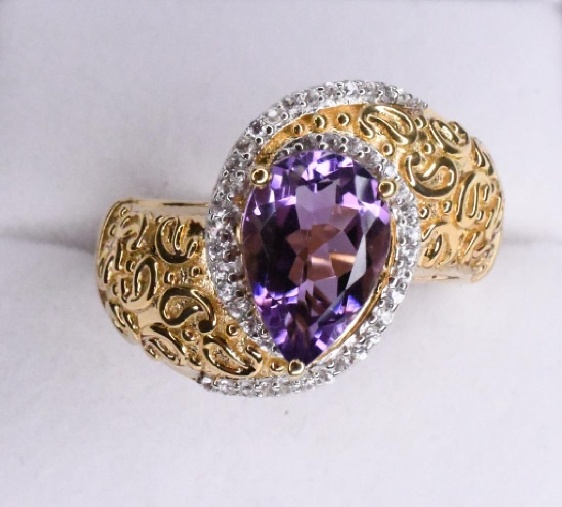 3ct Amethyst Sterling Silver Ring (1 of 2)