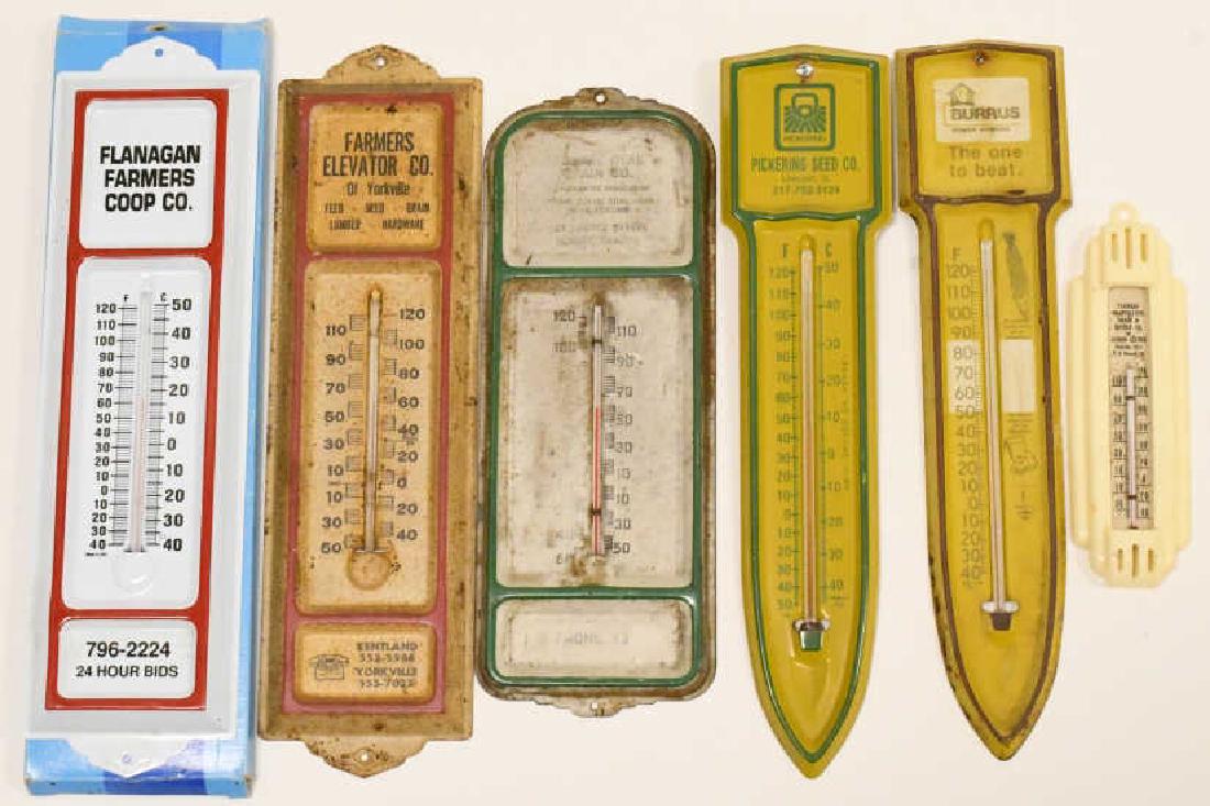 Lot of 6 Vintage Agricultural Adv Thermometers (1 of 5)
