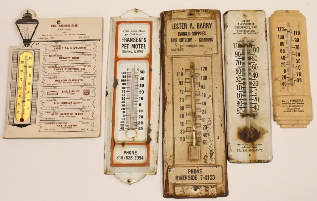 Lot of 5 Vintage Advertising Thermometers (1 of 7)