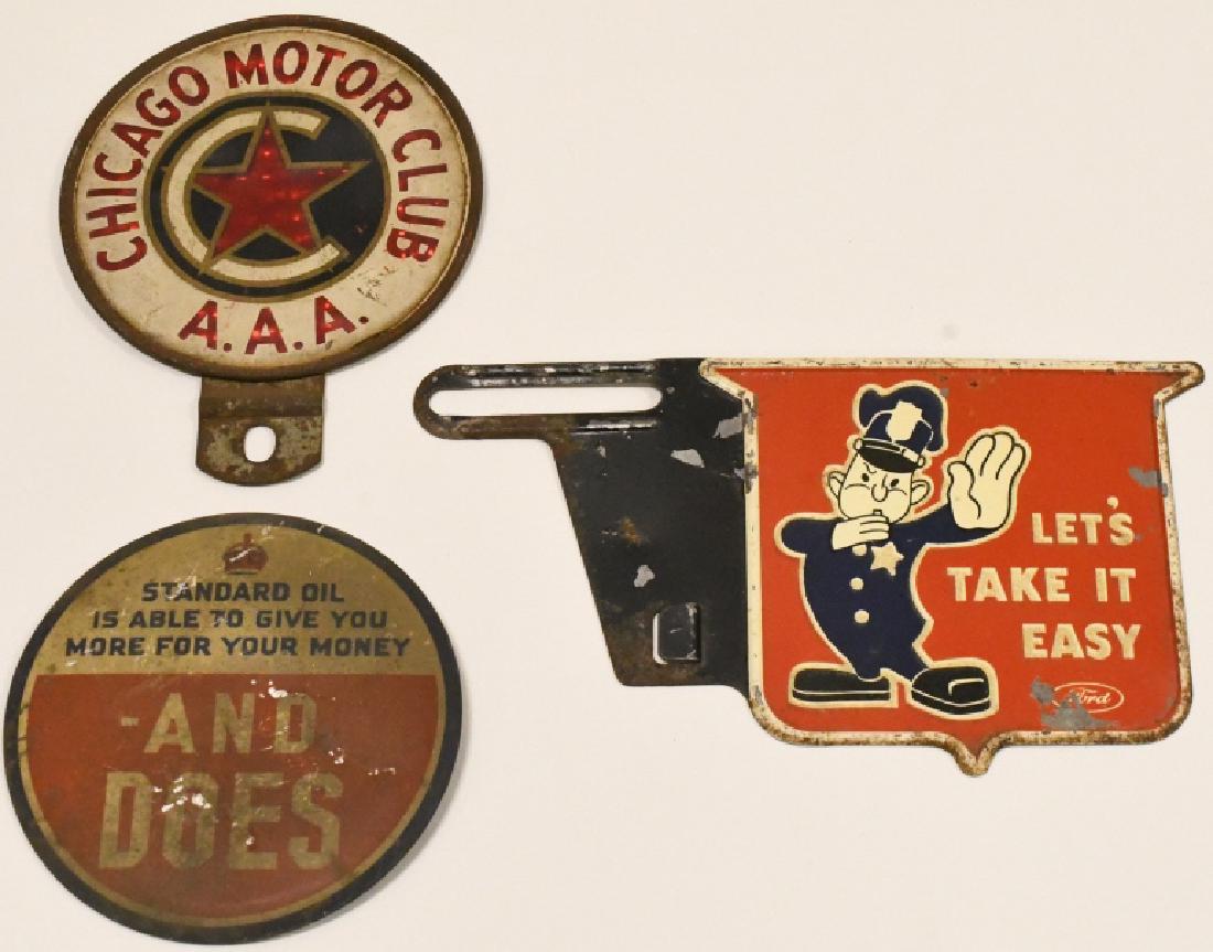 Lot Of Vintage License Plate Toppers And More (1 of 2)