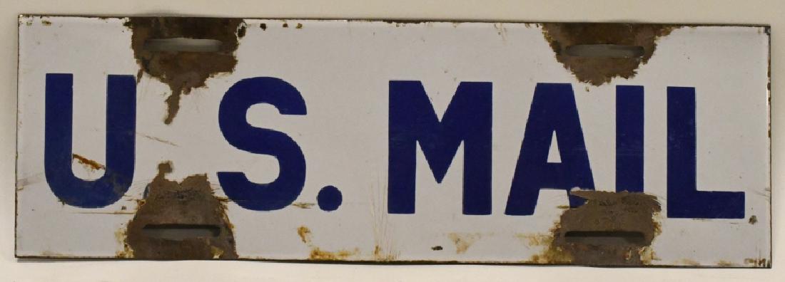 Porcelain US Mail License Plate (1 of 4)