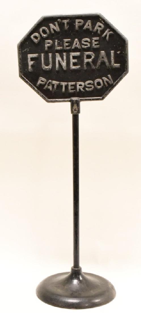 Vintage Cast Metal "Don't Park Funeral" Sign (1 of 5)