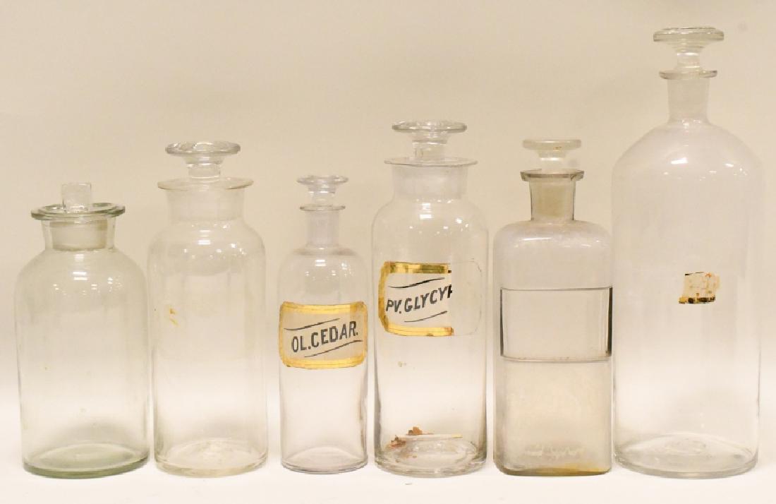 Lot Of Six Vintage Apothecary Bottles (1 of 7)