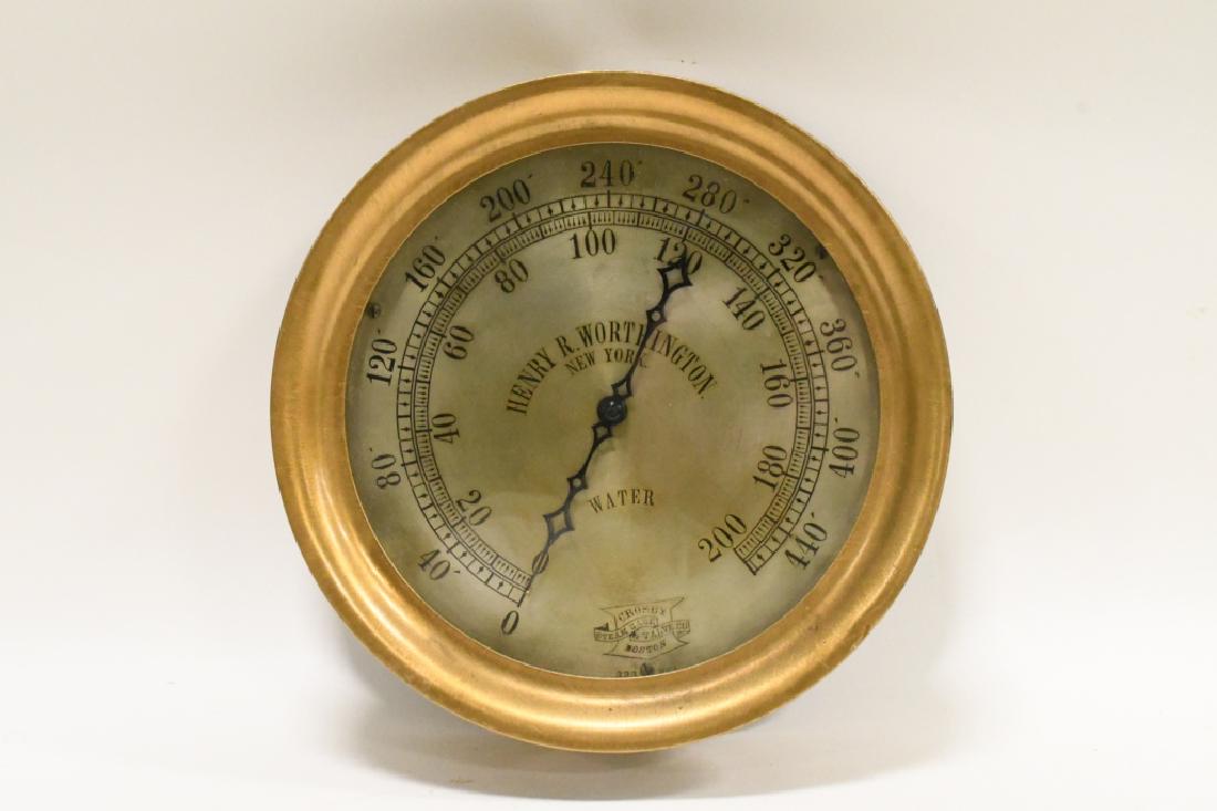 Large Vintage Brass Crosby Steam Gauge (1 of 5)
