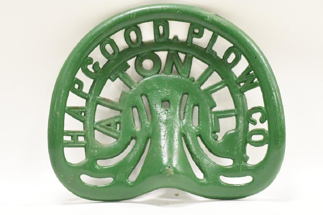 Vintage Cast Iron Hapgood Plow Co. Tractor Seat (1 of 4)