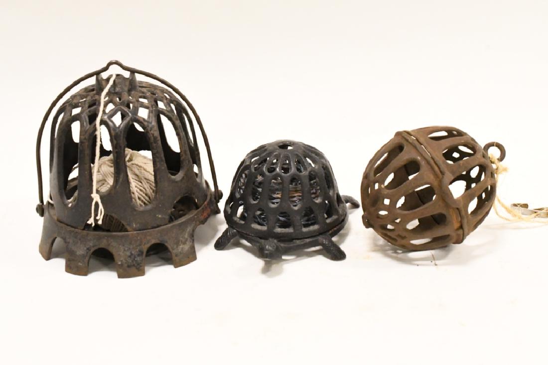 Lot Of Three Cast Iron Yarn Dispensers (1 of 8)