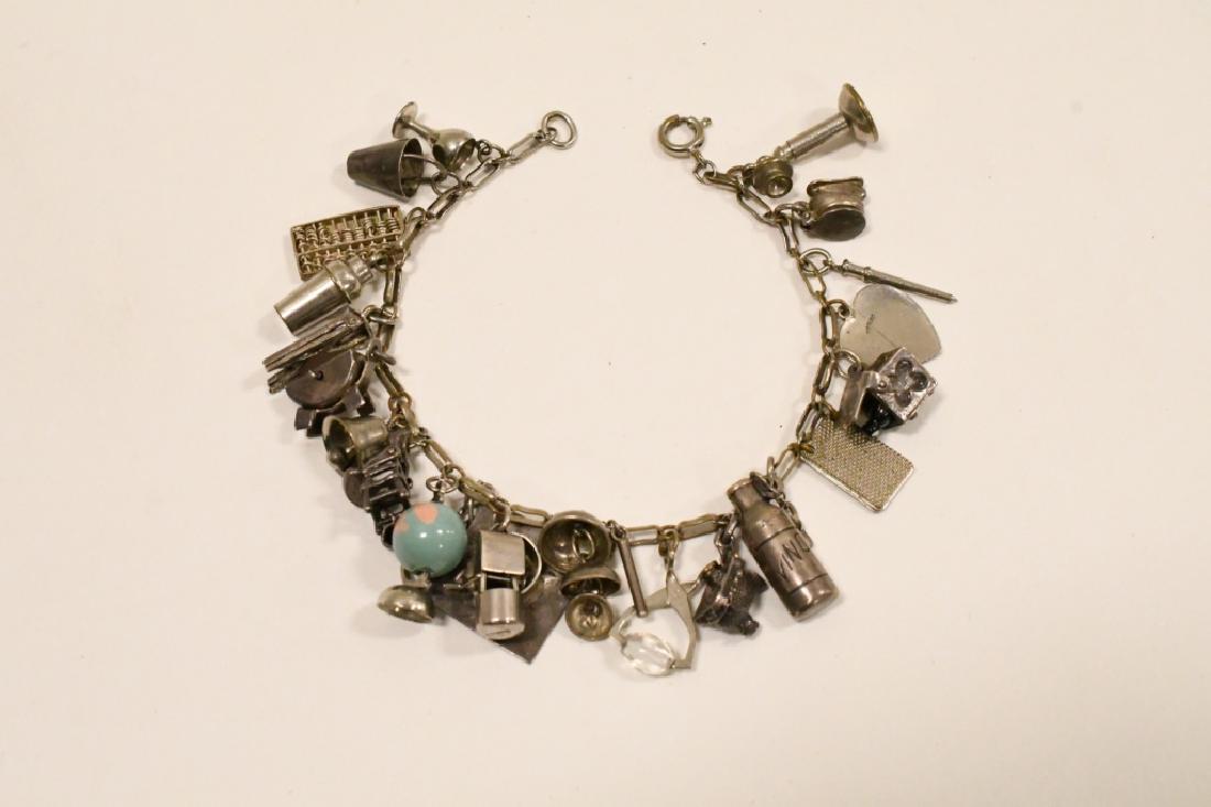 Vintage Sterling Silver Charm Bracelet (1 of 8)