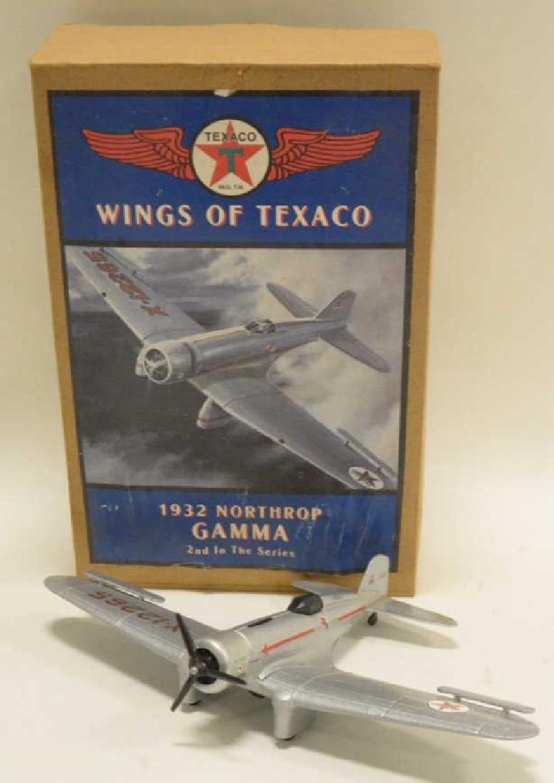Ertl Wings Of Texaco Die Cast 1932 Northrop Gamma: Ertl die casrt Wings Of Texaco 1932 Northrop Gamma airplane. Nice condition in box. Wingspan measures approximately 13" across.