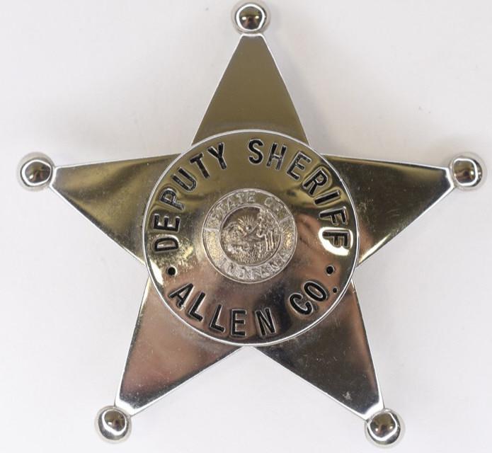 Obsolete Allen Co. Ind. Deputy Sheriff Badge (1 of 2)