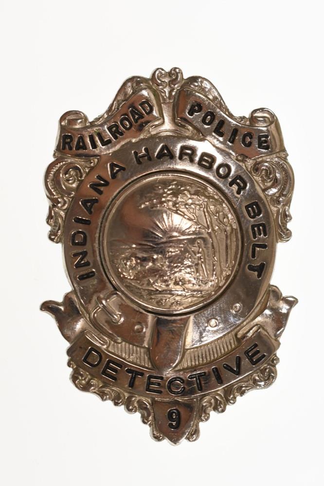 Obsolete Indiana Harbor Belt RR Detective Badge #9 (1 of 2)