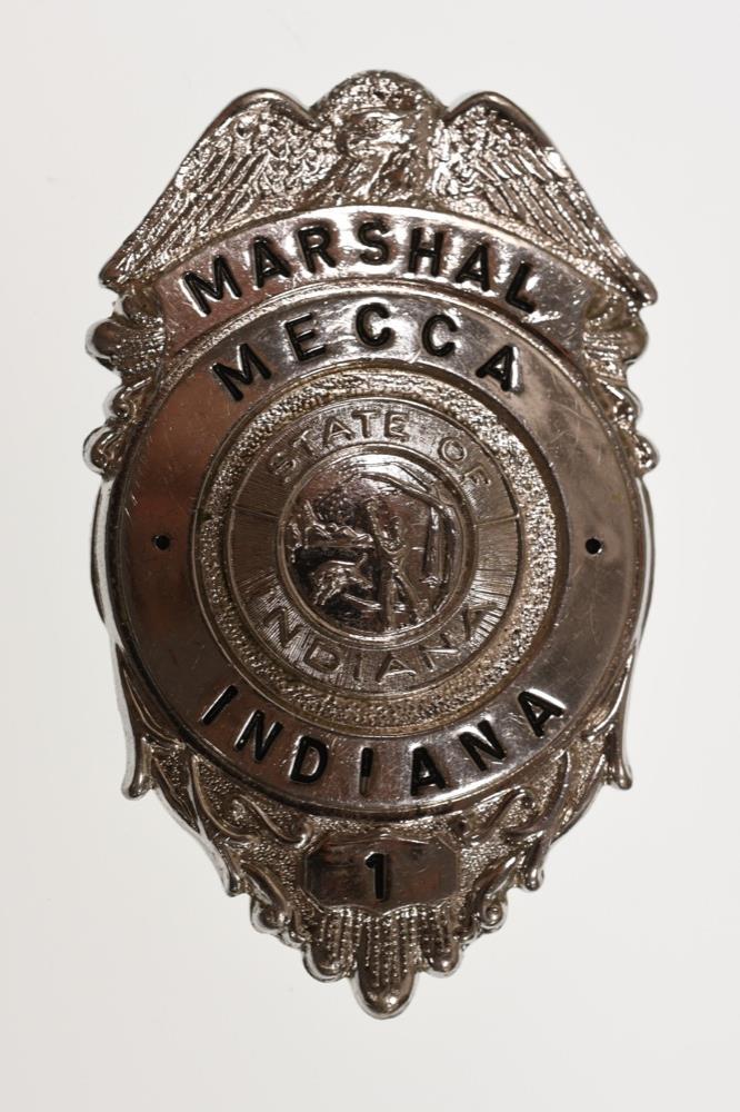 Obsolete Mecca Indiana Marshal Badge (1 of 2)