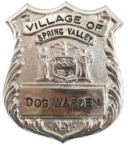 Obsolete Spring Valley New York Dog Warden Badge (1 of 2)