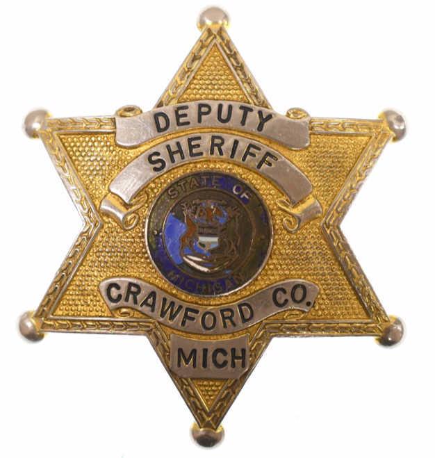 Obsolete Crawford County MI Deputy Sheriff Badge (1 of 2)