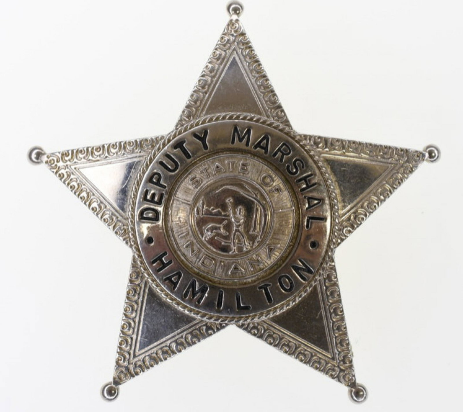 Obsolete Hamilton Indiana Deputy Marshal Badge (1 of 2)