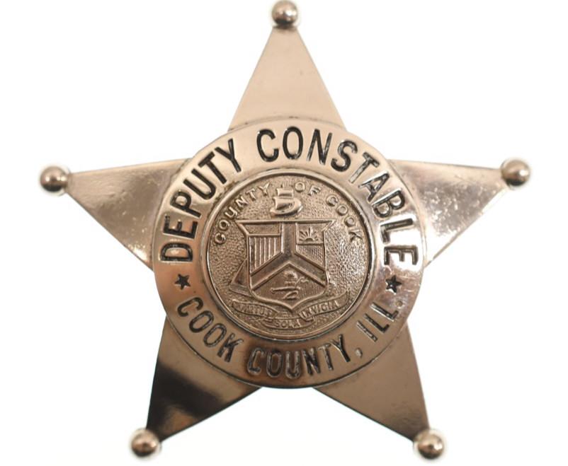 Named Obsolete Cook Co. ILL Deputy Constable Badge (1 of 3)