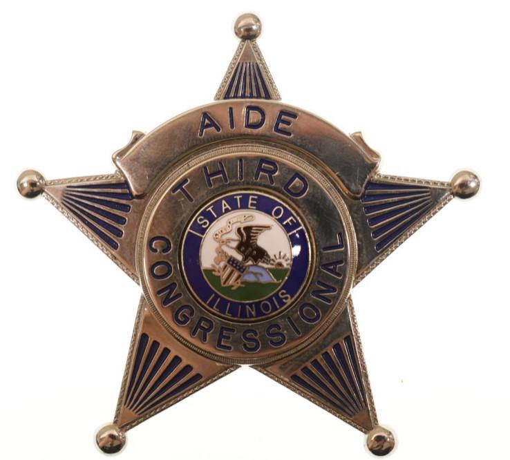 Obsolete Illinois Third Congressional Aide Badge (1 of 2)
