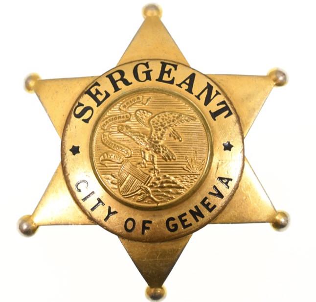 Obsolete Geneva Illinois Sergeant Badge (1 of 2)