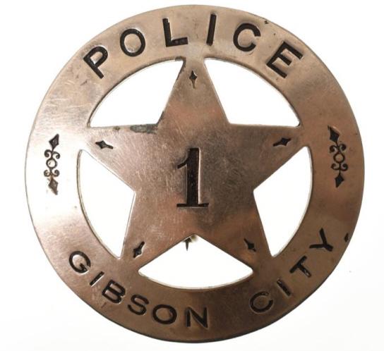 Obsolete Gibson City Illinois Police Badge No.1 (1 of 3)