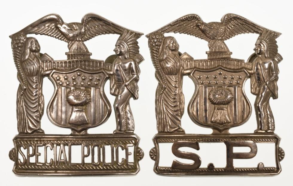 Lot Of 2 Chicago Special Police Hat Badges (1 of 2)
