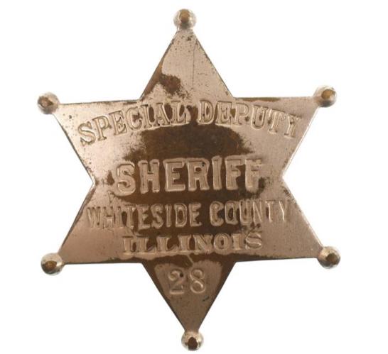 Obsolete Whiteside Co. ILL Spl Dpty Sheriff Badge (1 of 2)