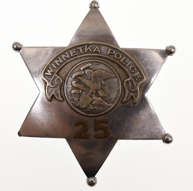 Obsolete Winnetka Illinois Police Badge #25 (1 of 3)