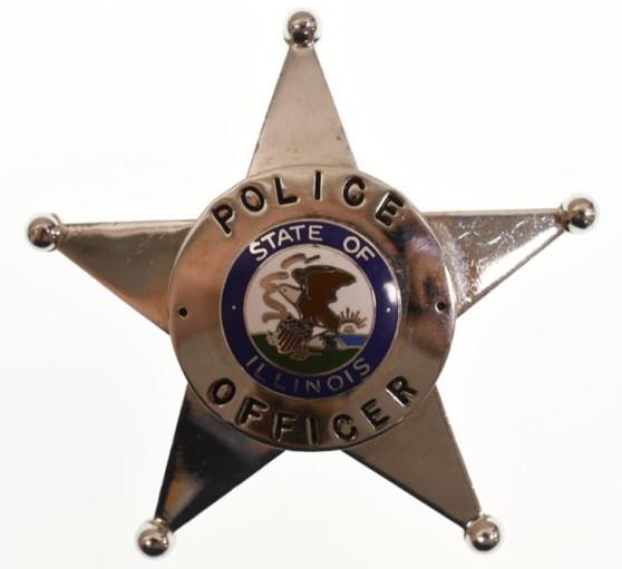 Obsolete State Of Illinois Police Officer Badge (1 of 2)