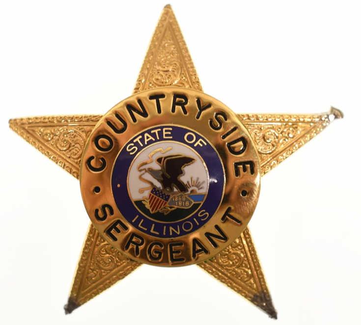 Obsolete Countryside ILL. Police Sergeant Badge (1 of 2)